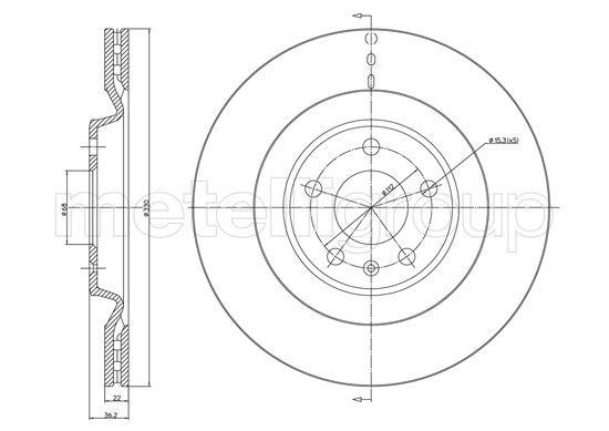 Trusting DF1644 Rear ventilated brake disc DF1644: Buy near me in Poland at 2407.PL - Good price!