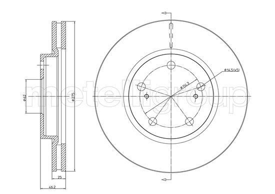 Trusting DF1226 Front brake disc ventilated DF1226: Buy near me in Poland at 2407.PL - Good price!