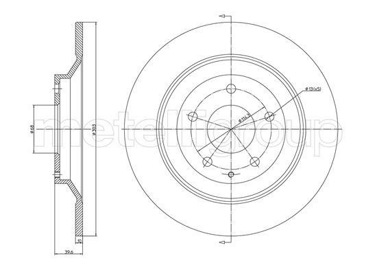 Trusting DF1697 Rear brake disc, non-ventilated DF1697: Buy near me in Poland at 2407.PL - Good price!