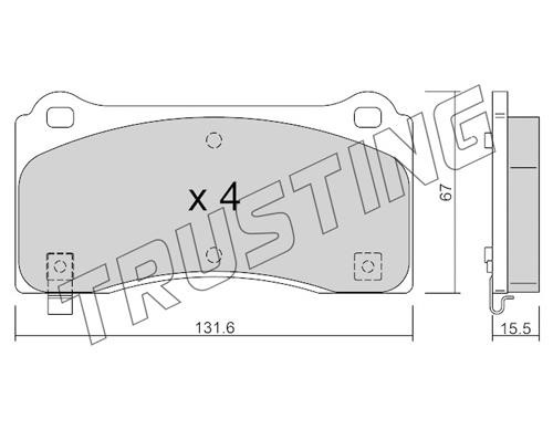 Trusting 1277.0 Brake Pad Set, disc brake 12770: Buy near me in Poland at 2407.PL - Good price!