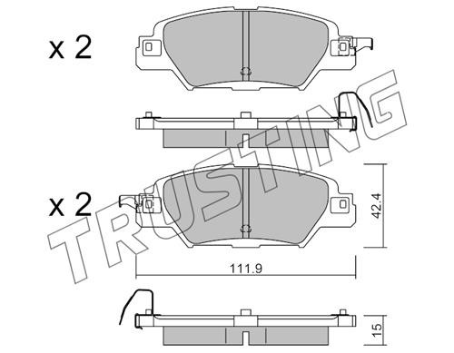 Trusting 1158.0 Brake Pad Set, disc brake 11580: Buy near me in Poland at 2407.PL - Good price!