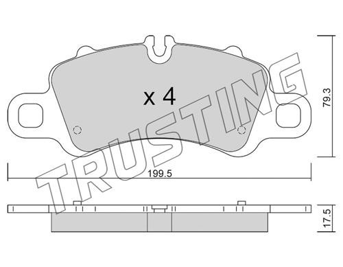 Trusting 1254.0 Тормозные колодки дисковые, комплект 12540: Отличная цена - Купить в Польше на 2407.PL!