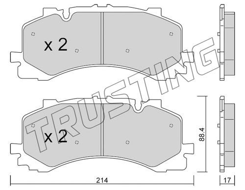 Trusting 1252.0 Brake Pad Set, disc brake 12520: Buy near me in Poland at 2407.PL - Good price!