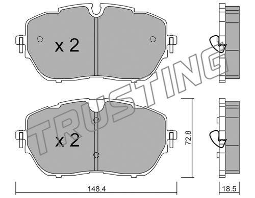 Trusting 1105.0 Brake Pad Set, disc brake 11050: Buy near me in Poland at 2407.PL - Good price!