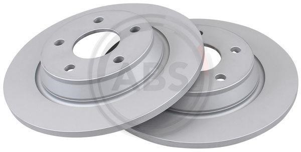 ABS 18739 Rear brake disc, non-ventilated 18739: Buy near me in Poland at 2407.PL - Good price!