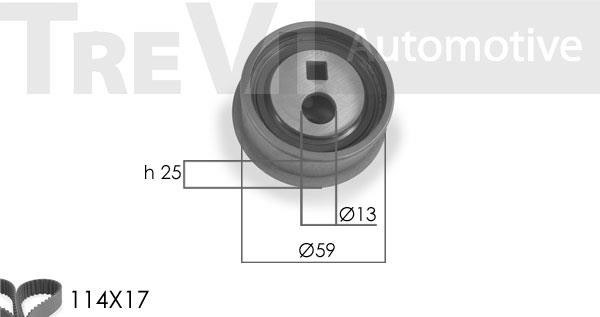 Trevi automotive KD1015 Комплект ремня ГРМ KD1015: Отличная цена - Купить в Польше на 2407.PL!