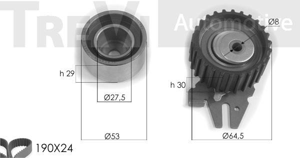 Trevi automotive KD1229 Timing Belt Kit KD1229: Buy near me in Poland at 2407.PL - Good price!
