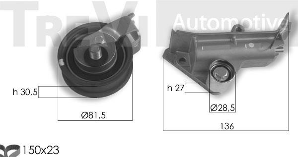 Trevi automotive KD1345 Timing Belt Kit KD1345: Buy near me in Poland at 2407.PL - Good price!