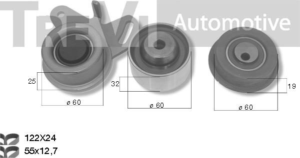 Trevi automotive KD1504 Timing Belt Kit KD1504: Buy near me in Poland at 2407.PL - Good price!