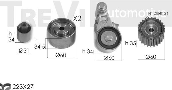Trevi automotive KD1400 Timing Belt Kit KD1400: Buy near me at 2407.PL in Poland at an Affordable price!