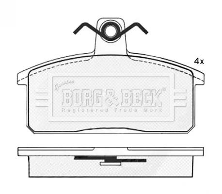Borg & beck BBP2545 Тормозные колодки дисковые, комплект BBP2545: Отличная цена - Купить в Польше на 2407.PL!
