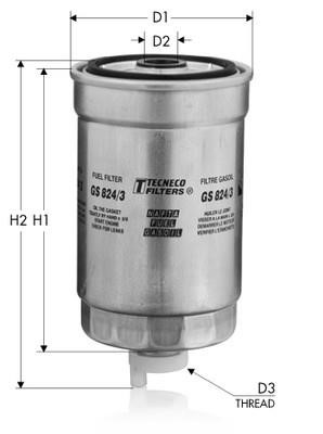 Tecneco GS824/3 Fuel filter GS8243: Buy near me in Poland at 2407.PL - Good price!