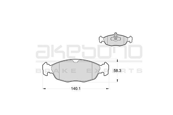 Akebono AN-4025K Brake Pad Set, disc brake AN4025K: Buy near me in Poland at 2407.PL - Good price!