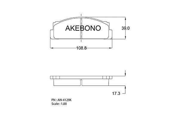 Akebono AN-4129K Brake Pad Set, disc brake AN4129K: Buy near me in Poland at 2407.PL - Good price!