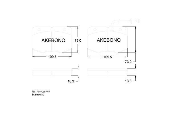 Akebono AN-4241WKE Scheibenbremsbeläge, Set AN4241WKE: Kaufen Sie zu einem guten Preis in Polen bei 2407.PL!