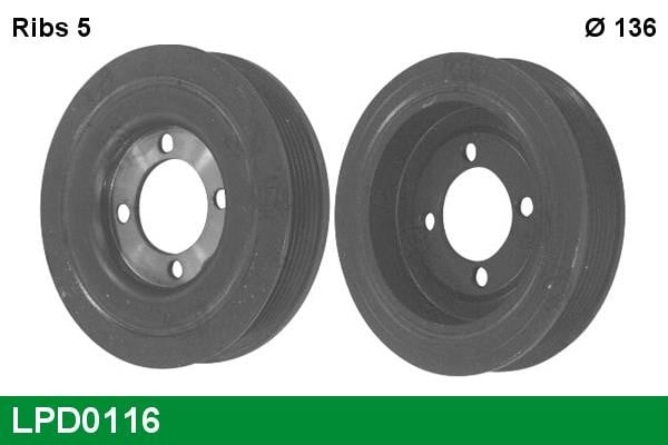 Lucas diesel LPD0116 Belt Pulley, crankshaft LPD0116: Buy near me at 2407.PL in Poland at an Affordable price!
