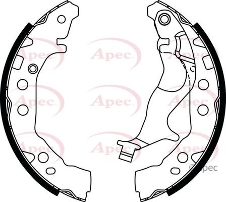 APEC braking SHU839 Колодки гальмівні барабанні, комплект SHU839: Купити у Польщі - Добра ціна на 2407.PL!