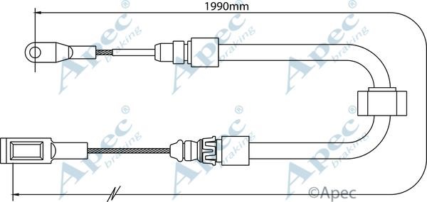 APEC braking CAB1282 Linka hamulca tył CAB1282: Dobra cena w Polsce na 2407.PL - Kup Teraz!