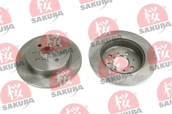 Sakura 605-40-6602 Rear brake disc, non-ventilated 605406602: Buy near me in Poland at 2407.PL - Good price!