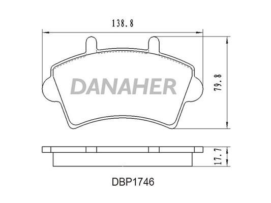 Danaher DBP1746 Тормозные колодки дисковые, комплект DBP1746: Отличная цена - Купить в Польше на 2407.PL!