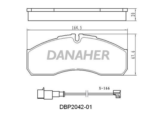 Danaher DBP2042-01 Scheibenbremsbeläge, Set DBP204201: Kaufen Sie zu einem guten Preis in Polen bei 2407.PL!