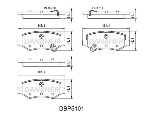 Danaher DBP5101 Scheibenbremsbeläge hinten eingestellt DBP5101: Bestellen Sie in Polen zu einem guten Preis bei 2407.PL!