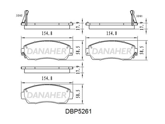 Danaher DBP5261 Klocki hamulcowe przód, komplet DBP5261: Dobra cena w Polsce na 2407.PL - Kup Teraz!