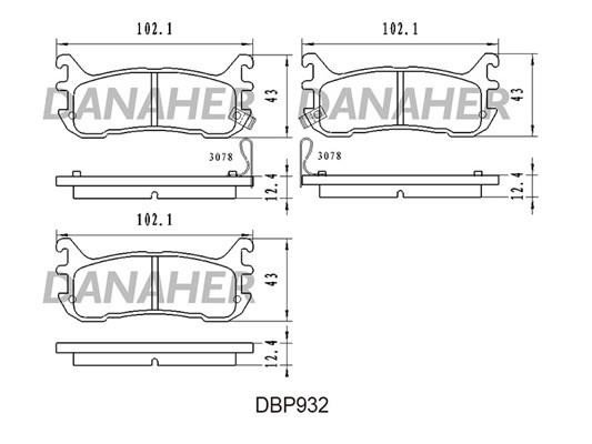 Danaher DBP932 Гальмівні колодки, комплект DBP932: Приваблива ціна - Купити у Польщі на 2407.PL!