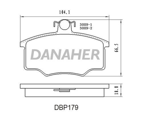 Danaher DBP179 Brake Pad Set, disc brake DBP179: Buy near me at 2407.PL in Poland at an Affordable price!