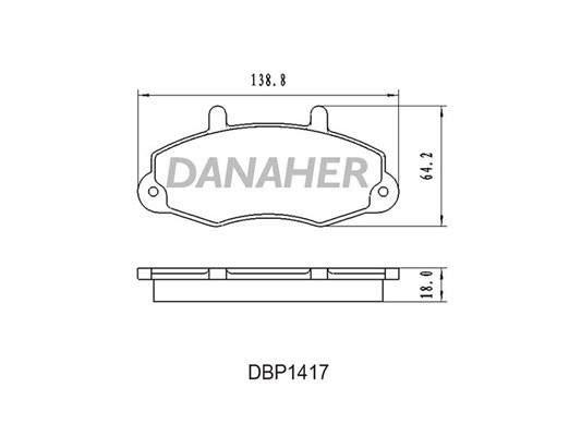 Danaher DBP1417 Brake Pad Set, disc brake DBP1417: Buy near me in Poland at 2407.PL - Good price!