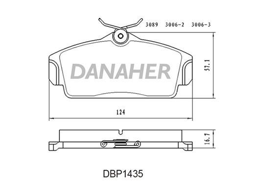 Danaher DBP1435 Scheibenbremsbeläge, Set DBP1435: Kaufen Sie zu einem guten Preis in Polen bei 2407.PL!