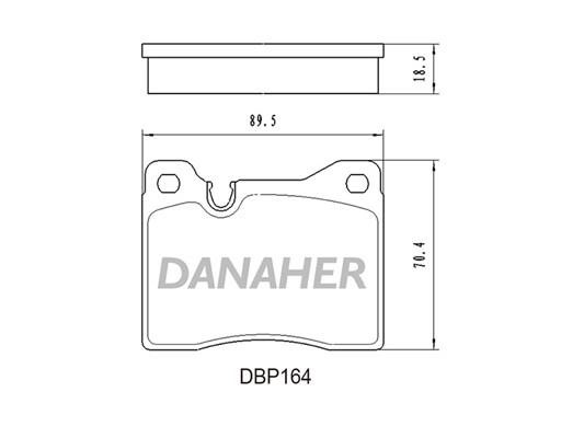 Danaher DBP164 Тормозные колодки дисковые, комплект DBP164: Отличная цена - Купить в Польше на 2407.PL!