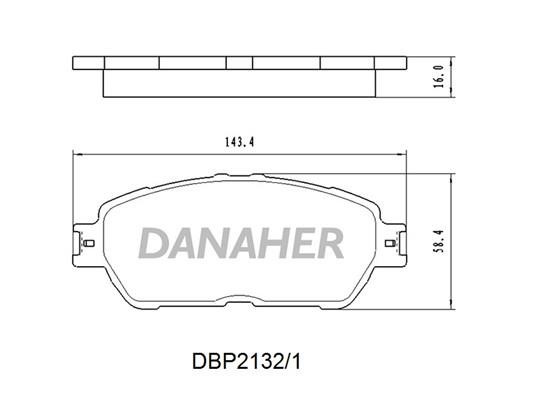 Danaher DBP2132/1 Scheibenbremsbeläge, Set DBP21321: Kaufen Sie zu einem guten Preis in Polen bei 2407.PL!