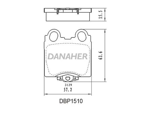 Danaher DBP1510 Тормозные колодки дисковые, комплект DBP1510: Отличная цена - Купить в Польше на 2407.PL!