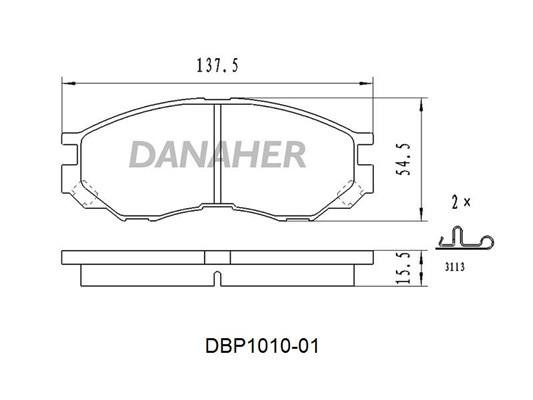 Danaher DBP1010-01 Тормозные колодки дисковые, комплект DBP101001: Отличная цена - Купить в Польше на 2407.PL!