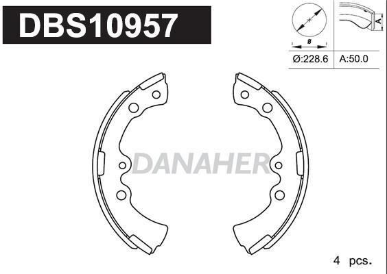 Danaher DBS10957 Brake shoe set DBS10957: Buy near me in Poland at 2407.PL - Good price!