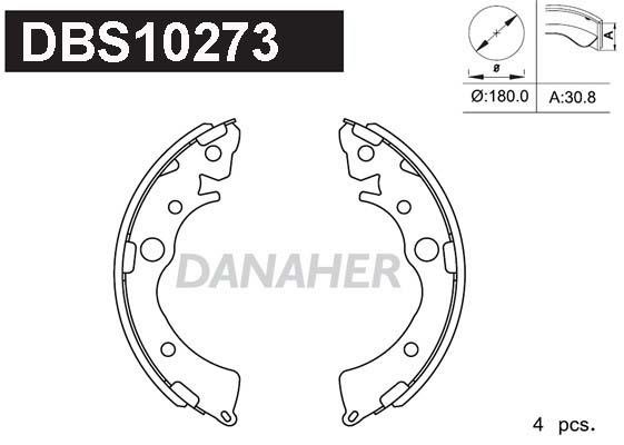 Danaher DBS10273 Brake shoe set DBS10273: Buy near me in Poland at 2407.PL - Good price!