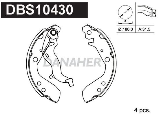 Danaher DBS10430 Brake shoe set DBS10430: Buy near me in Poland at 2407.PL - Good price!