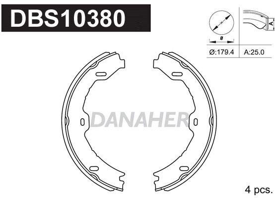 Danaher DBS10380 Parking brake shoes DBS10380: Buy near me in Poland at 2407.PL - Good price!
