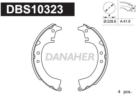 Danaher DBS10323 Bremsbackensatz DBS10323: Kaufen Sie zu einem guten Preis in Polen bei 2407.PL!