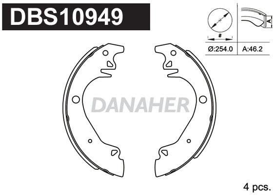 Danaher DBS10949 Brake shoe set DBS10949: Buy near me in Poland at 2407.PL - Good price!