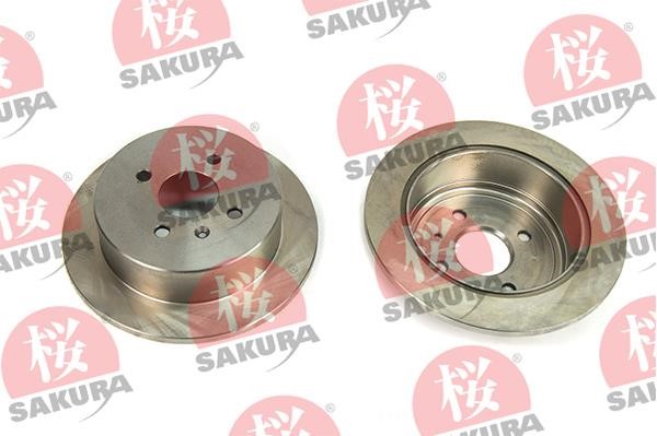 Sakura 605-00-8315 Rear brake disc, non-ventilated 605008315: Buy near me in Poland at 2407.PL - Good price!
