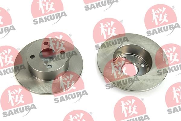 Sakura 605-20-3711 Rear brake disc, non-ventilated 605203711: Buy near me in Poland at 2407.PL - Good price!