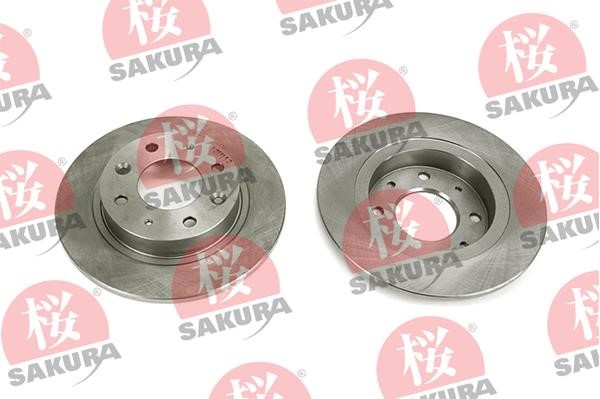 Sakura 605-03-8820 Тормозной диск задний невентилируемый 605038820: Отличная цена - Купить в Польше на 2407.PL!