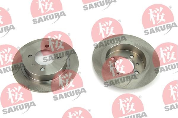 Sakura 605-10-4010 Rear brake disc, non-ventilated 605104010: Buy near me in Poland at 2407.PL - Good price!