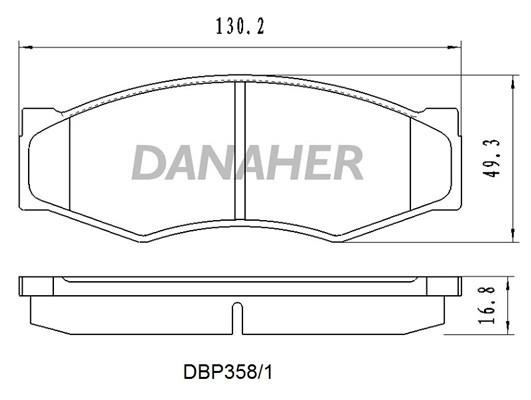 Danaher DBP358/1 Brake Pad Set, disc brake DBP3581: Buy near me in Poland at 2407.PL - Good price!