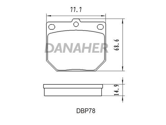 Danaher DBP78 Тормозные колодки дисковые, комплект DBP78: Отличная цена - Купить в Польше на 2407.PL!