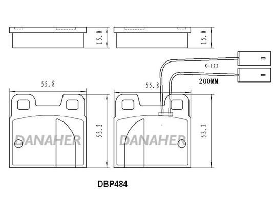 Danaher DBP484 Тормозные колодки дисковые, комплект DBP484: Отличная цена - Купить в Польше на 2407.PL!
