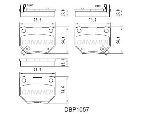 Danaher DBP1057 Klocki hamulcowe, zestaw DBP1057: Dobra cena w Polsce na 2407.PL - Kup Teraz!