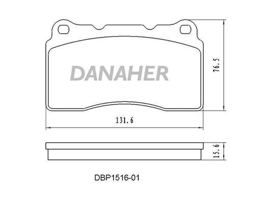 Danaher DBP1516-01 Тормозные колодки дисковые, комплект DBP151601: Отличная цена - Купить в Польше на 2407.PL!